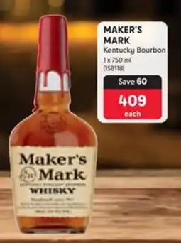 Makro’s liquor MAKER'S MARK Kentucky Bourbon offer