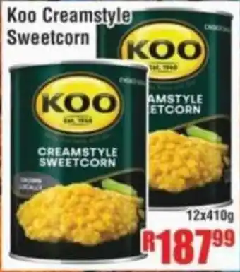 Devland Cash And Carry Koo Creamstyle Sweetcorn offer