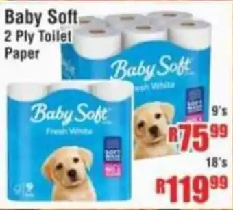 Devland Cash And Carry Baby Soft 2 Ply Toilet Paper offer