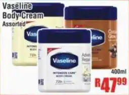 Devland Cash And Carry Vaseline Body Cream Assorted offer