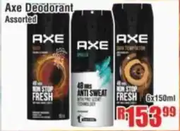 Devland Cash And Carry Axe Deodorant Assorted offer