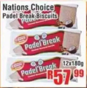 Devland Cash And Carry Nations Choice Padel Break Biscuits offer