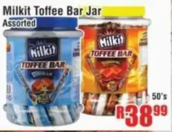 Devland Cash And Carry Milkit Toffee Bar Jar Assorted offer