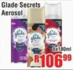 Devland Cash And Carry Glade Secrets Aerosol offer