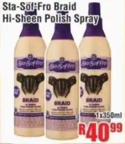 Devland Cash And Carry Sta-Sof-Fro Braid Hi-Sheen Polish Spray offer