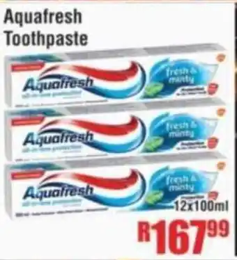 Devland Cash And Carry Aquafresh Toothpaste offer