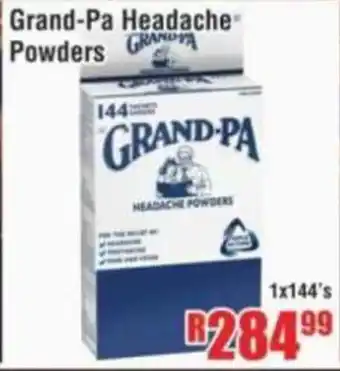 Devland Cash And Carry Grand-Pa Headache Powders offer
