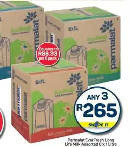 Pick n Pay Hypermarket Parmalat EverFresh Long Life Milk Assorted 6 x 1 Litre offer