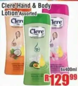 Clere Hand & Body Lotion Assorted