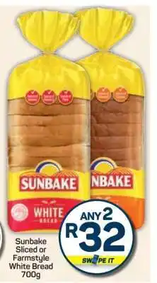 Pick n Pay Hypermarket Sunbake Sliced or Farmstyle White Bread 700g offer