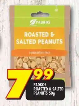 Shoprite PADKOS ROASTED & SALTED PEANUTS 50g offer