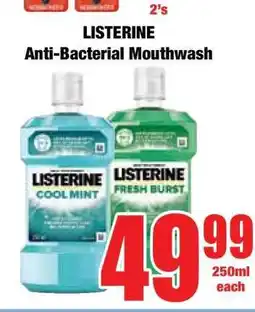 Boxer LISTERINE ANTI-BACTERIAL MOUTHWASH offer