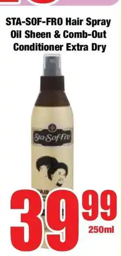 Boxer STA-SOF-FRO Hair Spray Oil Sheen & Comb-Out Conditioner Extra Dry offer