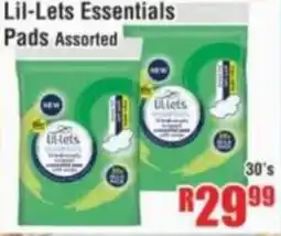 Devland Cash And Carry Lil-Lets Essentials Pads Assorted offer