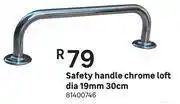 Leroy Merlin Safety Handle Chrome Loft (Dia 19mm, 30cm) 81400746 offer