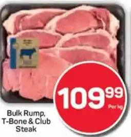 Bulk Rump, T-Bone & Club Steak