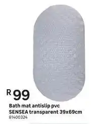 Leroy Merlin Sansea Bath Mat Antislip PVC (Transparent) 39 x 69cm 81400324 offer