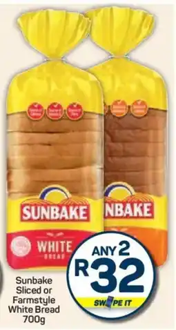 Pick n Pay Sunbake Sliced or Farmstyle White Bread offer