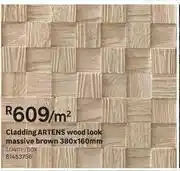 Artens Cladding Wood Look Massive Brown-380 x 160mm Per Sqm