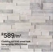 Artens Cladding Wood Look Tanaga Grey-380 x 120mm Per Sqm