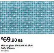 Leroy Merlin Artens Mosaic Glass Tile Blue-300 x 300mm Each offer