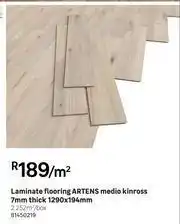 Leroy Merlin Artens Laminate Flooring Medio Kinross 7mm Thick-1290 x 194mm Per Sqm offer