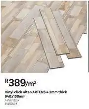 Leroy Merlin Artens Vinyl Click Altan 4.2mm Thick-940 x 150mm Per Sqm offer