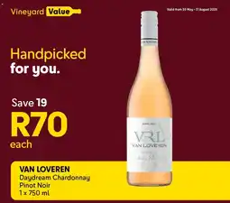 Makro’s liquor VAN LOVEREN Daydream Chardonnay Pinot Noir offer