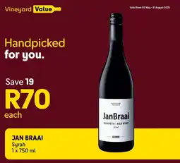 Makro’s liquor JAN BRAAI Syrah offer