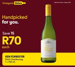 Makro’s liquor KEN FORRESTER Petit Chardonnay offer