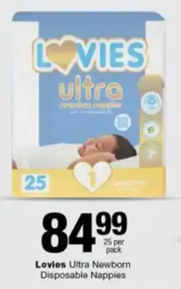 Checkers Hyper Lovies Ultra Newborn Disposable Nappies offer