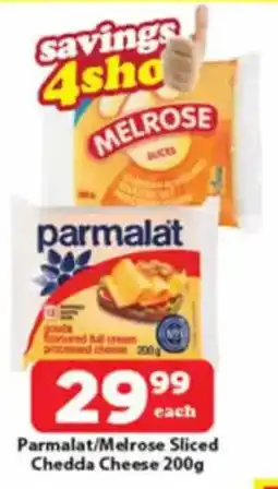Check Save Parmalat/Melrose Sliced Chedda Cheese offer