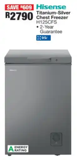 OK Furniture Hisense Titanium-Silver Chest Freezer offer