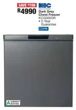 OK Furniture KIC Dark Grey Chest Freezer offer