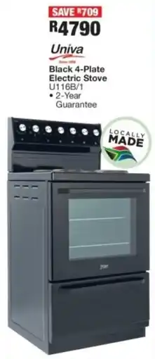 OK Furniture Univa Black 4-Plate Electric Stove offer