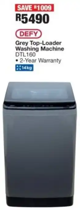 OK Furniture DEFY Grey Top-Loader Washing Machine offer