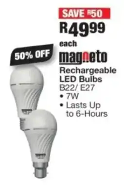 OK Furniture Magneto Rechargeable LED Bulbs offer