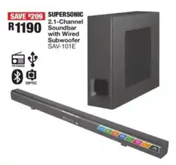 OK Furniture SUPERSONIC 2.1-Channel Soundbar with Wired Subwoofer offer