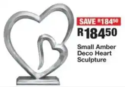 OK Furniture Small Amber Deco Heart Sculpture offer
