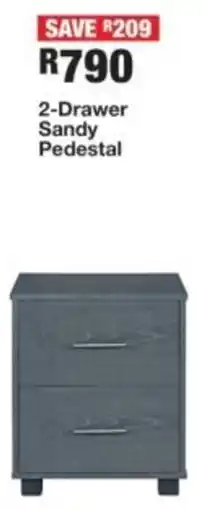 OK Furniture 2-Drawer Sandy Pedestal offer