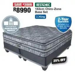 OK Furniture RESTONIC 183cm Chiro-Zone Base Set offer