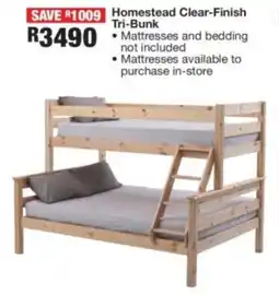 OK Furniture Homestead Clear-Finish Tri-Bunk offer