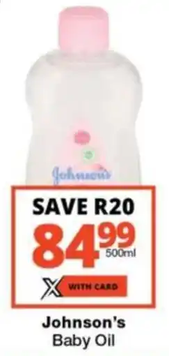 Checkers Hyper Johnson's Baby Oil offer