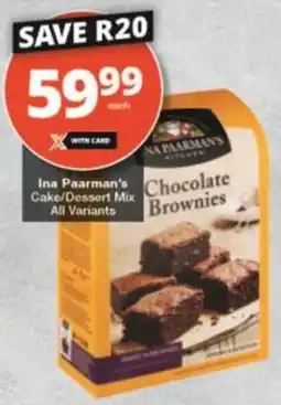 Checkers Hyper Ina Paarman's Cake/Dessert Mix All Variants offer