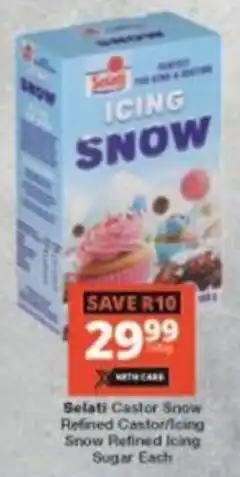 Checkers Hyper Selati Castor Snow Refined Castorficing Snow Refined Icing Sugar Each offer