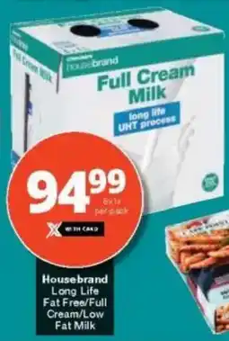 Checkers Housebrand Long Life Fat Free/ Full Cream/ Low Fat Milk offer