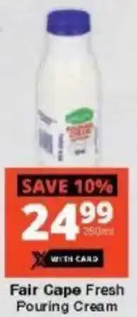 Checkers Fair Cape Fresh Pouring Cream offer