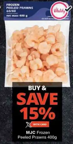 Checkers MJC Frozen Peeled Prawns offer