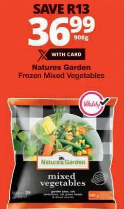 Checkers Natures Garden Frozen Mixed Vegetables offer