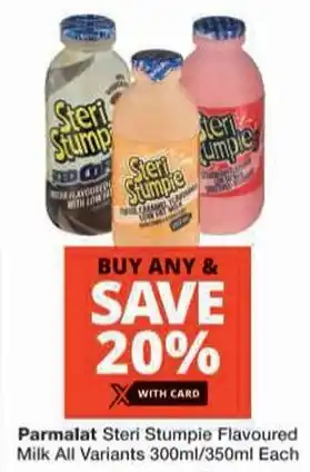 Checkers Parmalat Steri Stumpie Flavoured Milk All Variants offer